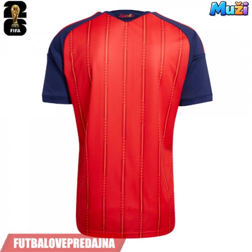 Lacne Muži Futbalové dres Španielsko MS 2026 Krátky Rukáv - Domáci